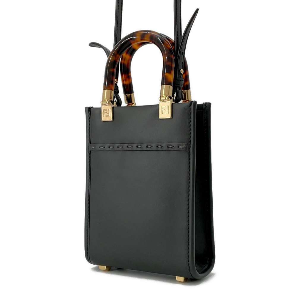Fendi Sunshine Shopper Small Leather Python Handb… - image 2